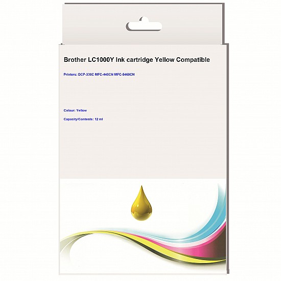 Huismerk Brother LC-1000Y inktcartridge geel 