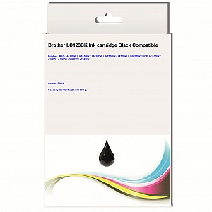 Huismerk Brother LC-123BK inktcartridge zwart 20ml