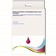 Huismerk Brother LC-125XLM inktcartridge magenta hoog volume 