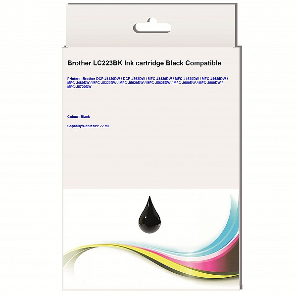 Huismerk Brother LC-223BK inktcartridge zwart  Huismerk Brother LC-223BK inktcartridge zwart