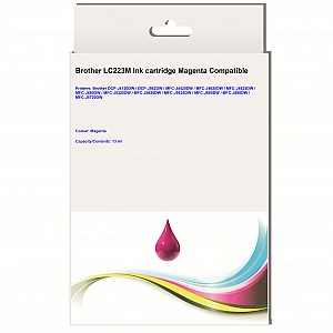 Huismerk Brother LC-223M inktcartridge magenta 