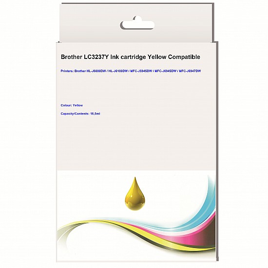 Huismerk Brother LC3237Y inktcartridge Geel