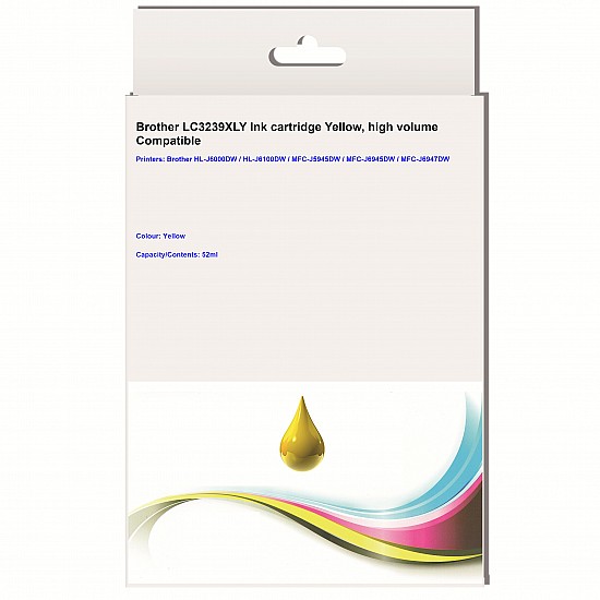 Huismerk Brother LC3239XLY inktcartridge Geel, hoge capaciteit