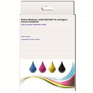 Huismerk Brother LC-3233 BK/C/M/Y 4 kleuren Multipack inktcartridges