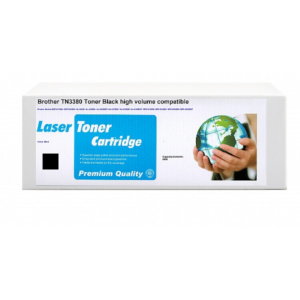 Huismerk Brother TN-3380 toner zwart hoog volume Huismerk Brother TN-3380 toner zwart hoog volume