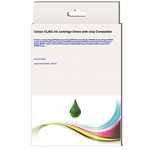 Huismerk Canon CLI-8G inktcartridge groen met chip