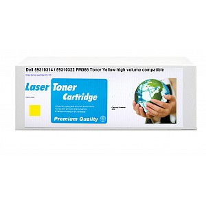 Huismerk Dell 593-10314 / 59310322 (FM066) toner geel hoog volume