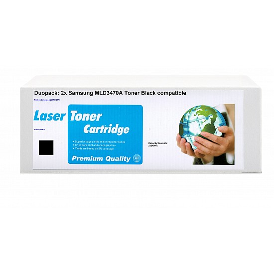 Huismerk 2x Samsung MLD3470A toner zwart