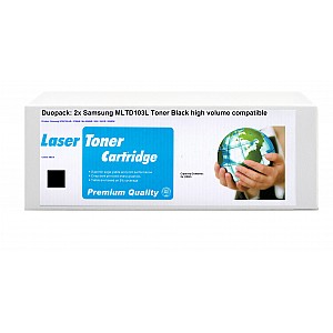 Huismerk 2x Samsung MLT-D103L toner zwart hoog volume