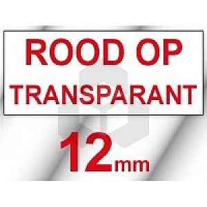 Huismerk Dymo S0720520 / 45012 tape rood op transparant 12 mm