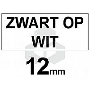 Huismerk Dymo S0720530 / 45013 tape zwart op wit 12 mm