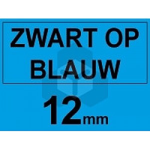 Huismerk Dymo S0720560 / 45016 tape zwart op blauw 12 mm