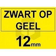 Huismerk Dymo S0720580 / 45018 tape zwart op geel 12 mm