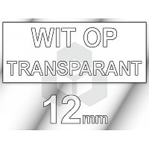 Huismerk Dymo S0720600 / 45020 tape wit op transparant 12 mm