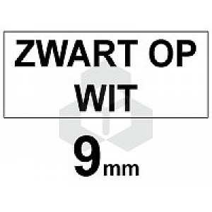 Huismerk Dymo S0720680 / 40913 tape zwart op wit 9 mm