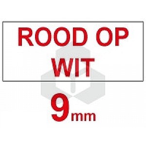 Huismerk Dymo S0720700 / 40915 tape rood op wit 9 mm