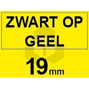 Huismerk Dymo S0720880 / 45808 tape zwart op geel 19 mm