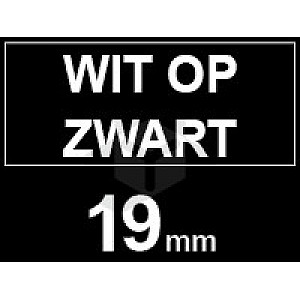 Huismerk Dymo S0720910 / 45811 tape wit op zwart 19 mm