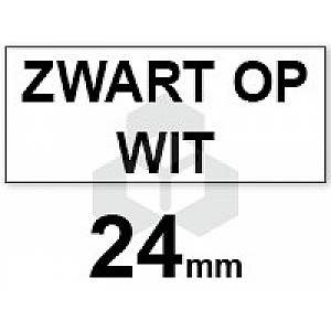 Huismerk Dymo S0720930 / 53713 tape zwart op wit 24 mm