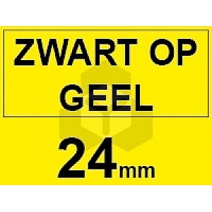 Huismerk Dymo S0720980 / 53718 tape zwart op geel 24 mm