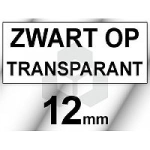 Huismerk Dymo S0721530 / 12267 plastic tape transparant 12 mm