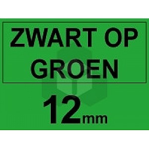 Huismerk Dymo S0721640 / 91204 plastic tape groen 12 mm