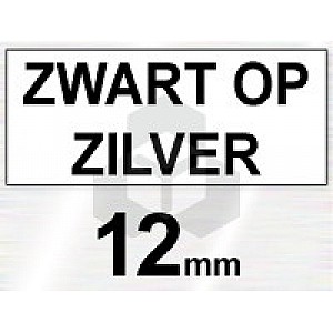 Huismerk Dymo S0721730 / 91208 tape metaalkleurig zilver 12 mm