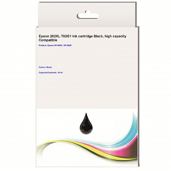 Huismerk Epson 202XL (T02G1) inktcartridge Zwart, hoge capaciteit