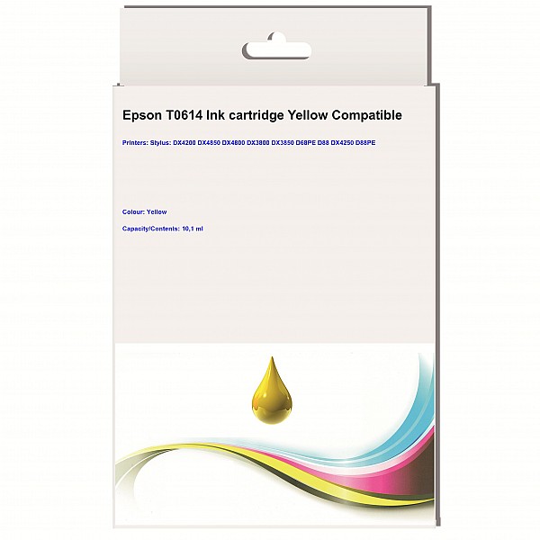 Huismerk Epson T0614 inktcartridge geel 
