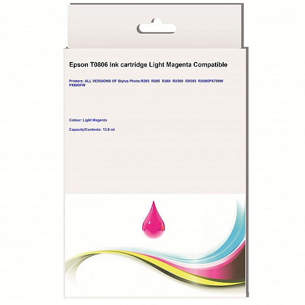 Huismerk Epson T0806 inktcartridge licht magenta 
