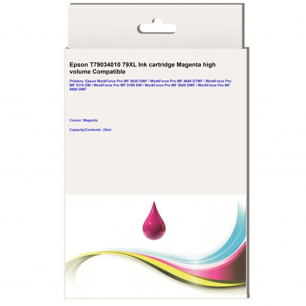 Huismerk Epson T79034010 (79XL) inktcartridge magenta hoog volume Huismerk Epson T79034010 (79XL) inktcartridge magenta hoog volume