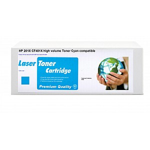 Huismerk HP 201X (CF401X) hoog volume toner cyaan