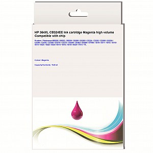 Huismerk HP 364XL (CB324EE) inktcartridge magenta hoog volume met chip