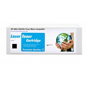 Huismerk HP 650A (CE270A) toner zwart