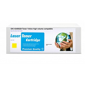 Huismerk OKI 43459329 toner geel hoog volume