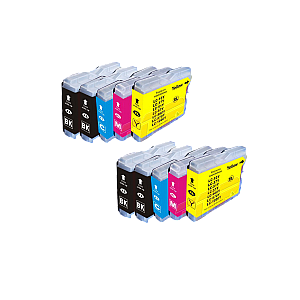 Huismerk Brother LC-1000 10-pack: 4x LC-1000BK + 2x LC-1000C + 2x LC-1000M + 2x LC-1000Y