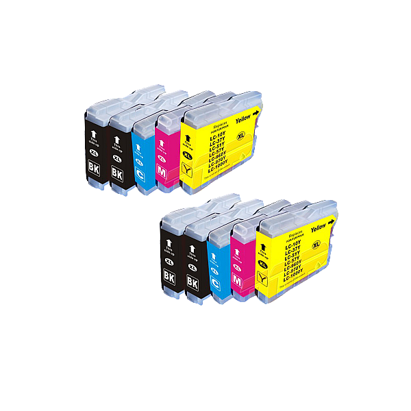 Huismerk Brother LC-1000 10-pack: 4x LC-1000BK + 2x LC-1000C + 2x LC-1000M + 2x LC-1000Y Huismerk Brother LC-1000 10-pack: 4x LC-1000BK + 2x LC-1000C + 2x LC-1000M + 2x LC-1000Y