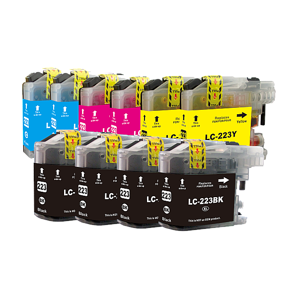 Huismerk Brother LC-223 10-pack: 4x LC-223BK + 2x 223C + 2x 223M + 2x 223Y Huismerk Brother LC-223 10-pack: 4x LC-223BK + 2x 223C + 2x 223M + 2x 223Y