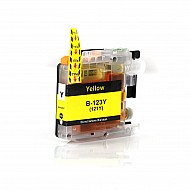 Huismerk Brother LC-123Y inktcartridge geel
