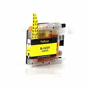 Huismerk Brother LC-123Y inktcartridge geel