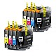 Huismerk 2x Brother LC-127 BK/LC-125BK/C/M/Y 4 kleuren Multipack inktcartridges