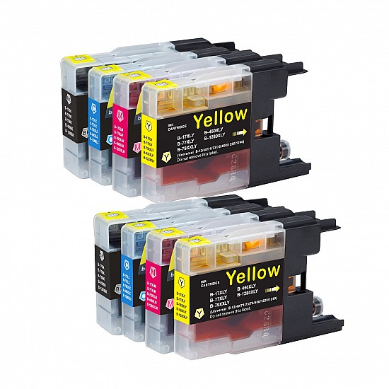 Huismerk 2x Brother LC-1220/1240/1280/BK/C/M/Y 4 kleuren Multipack inktcartridges