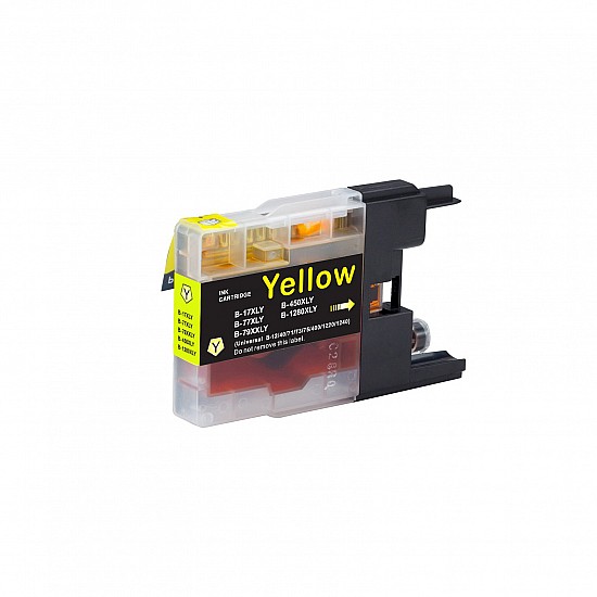 Huismerk Brother LC-1280XLY inktcartridge geel hoog volume 