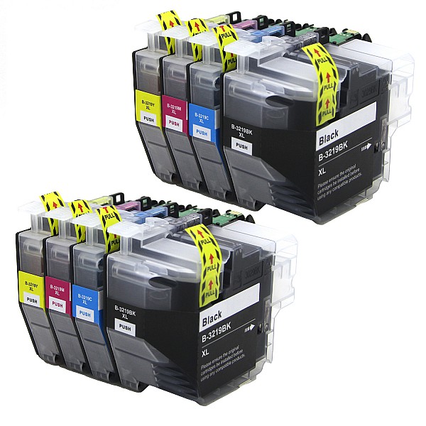 Huismerk 2x Brother LC-3219XL BK/C/M/Y 4 kleuren hoog volume Multipack inktcartridges Huismerk 2x Brother LC-3219XL BK/C/M/Y 4 kleuren hoog volume Multipack inktcartridges