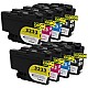 Huismerk 2x Brother LC3233 BK/C/M/Y 4 kleuren Multipack inktcartridges