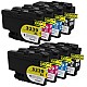 Huismerk 2x Brother LC-3239XL BK/C/M/Y 4 kleuren, hoog volume Multipack inktcartridges