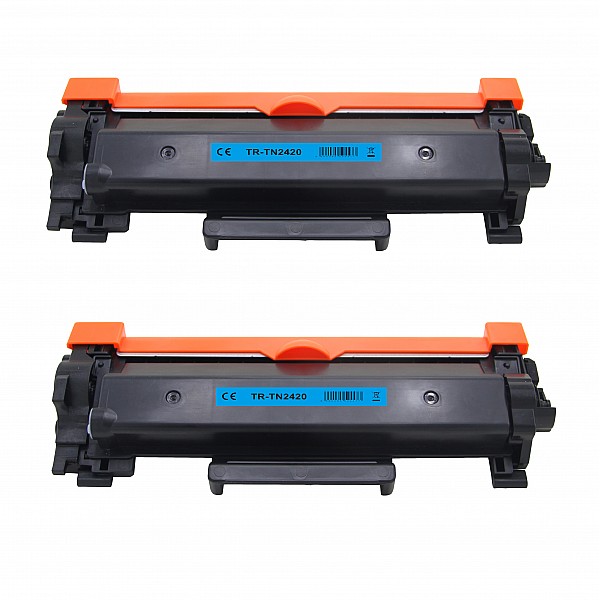 Huismerk 2x Brother TN-2420 toner Zwart, hoog volume Huismerk 2x Brother TN-2420 toner Zwart, hoog volume