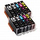 Huismerk 2x Canon PGI-525PG BK / CLI-526 BK/C/M/Y 5 kleuren Multipack inktcartridges