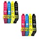 Huismerk 2x Epson T1636 XLBK/C/M/Y 4 kleuren zwart, cyaan, magenta, geel Multipack inktcartridges