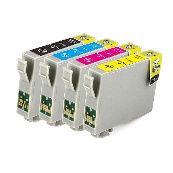Huismerk Epson T0711 XLBK/C/M/Y, zwart, cyaan, magenta, geel Multipack inktcartridges